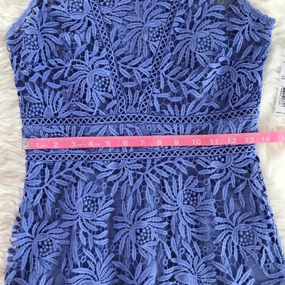 ANTONIO MELANI Blue Lace Midi Dress - Picture 13 of 15